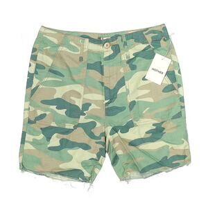 MOTHER Shaker Crop Shorts Camo Cutoffs Green Size 27" New with tags